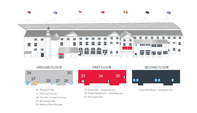 Hamilton Park Grandstand layout map