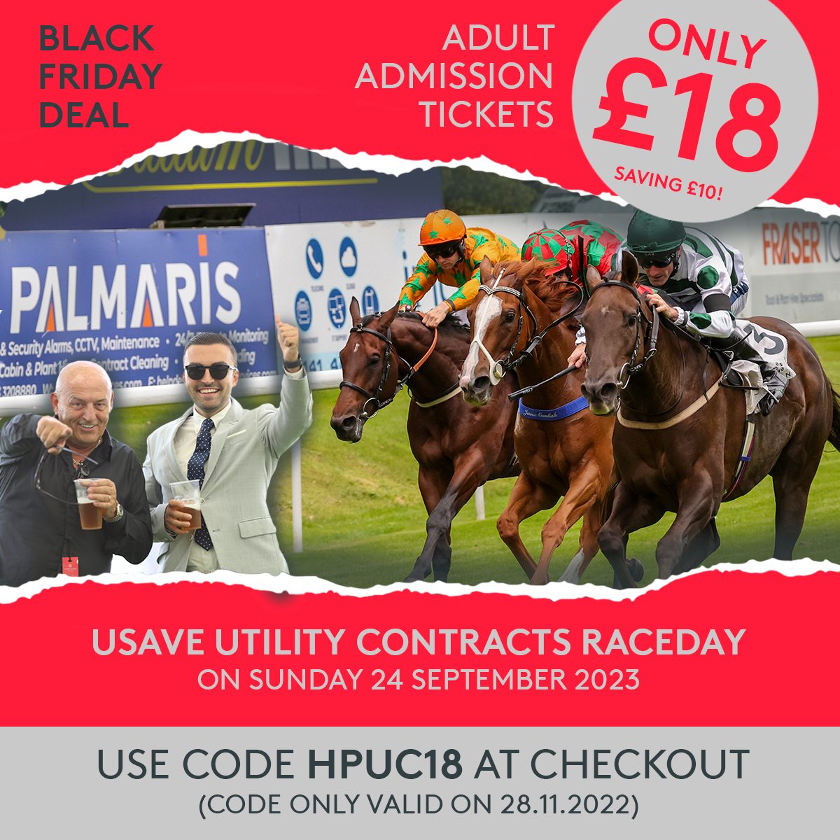 Black Friday Deal £18 tickets for Usave Utility Contracts Raceday 2023