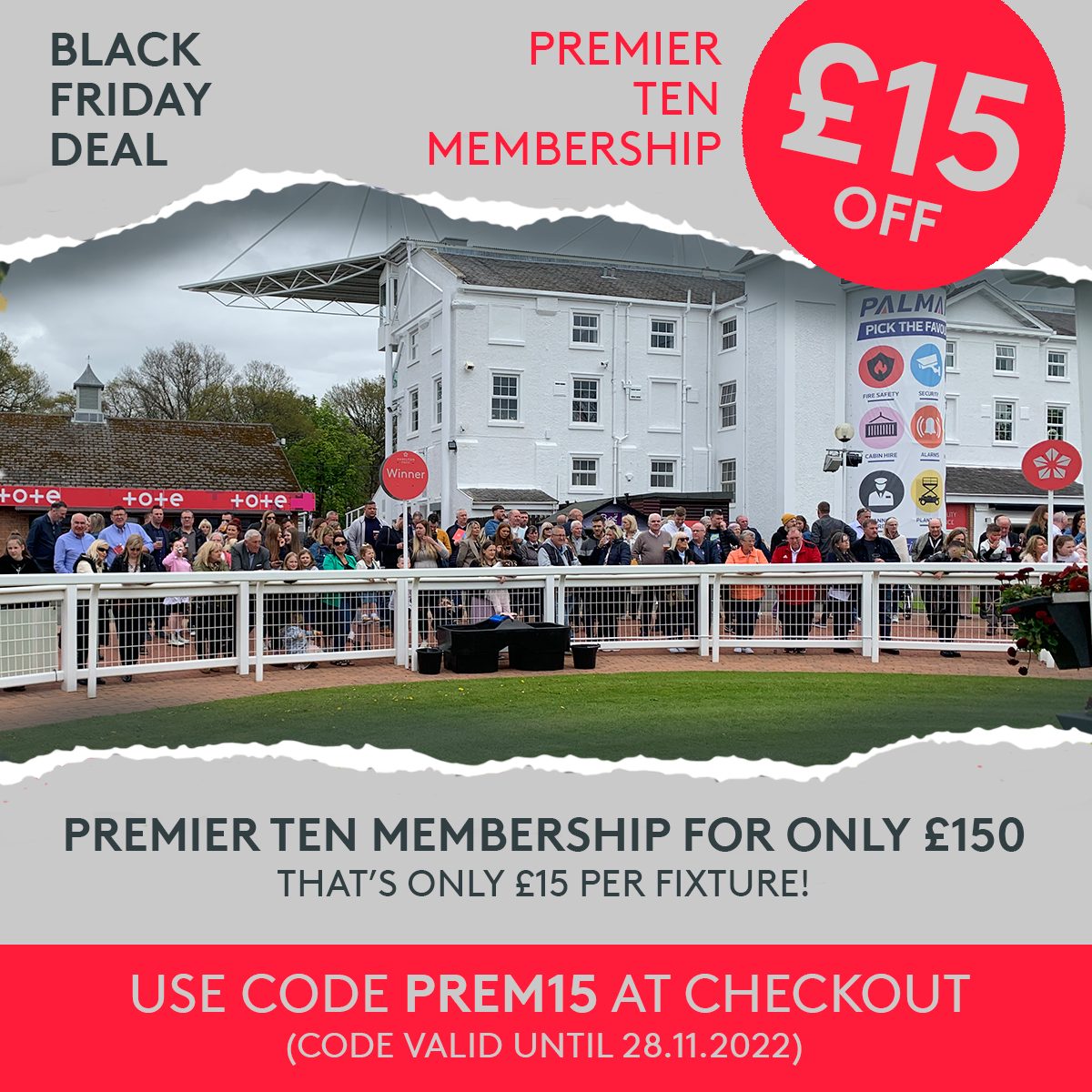 Black Friday Deal, £15 off Premier Ten Membership packages